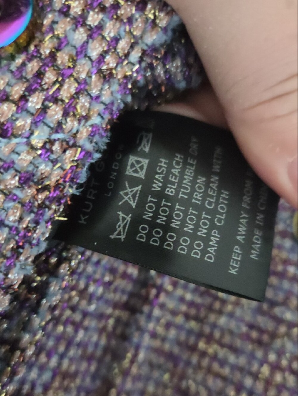 Kurt Geiger London Mini Kensington Tweed Crossbody Bag - Picture 3 of 14